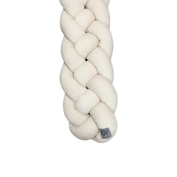 Premium Braided Crib BumperLight Beige Dada&Rocco