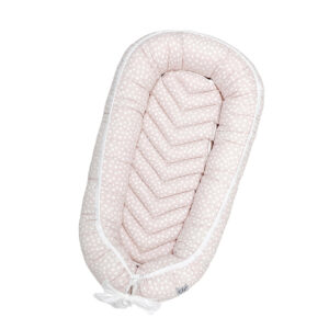 Dada&Rocco Baby Nest - White dots on Pink - 1