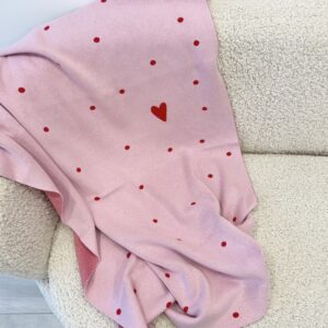 Dada&Rocco Knitted Cotton Blanket - Love Heart