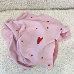 Dada&Rocco Knitted Cotton Blanket - Love Heart