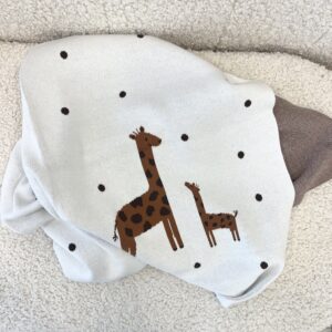 Dada&Rocco pletena pamučna dekica Žirafe - Love Giraffe